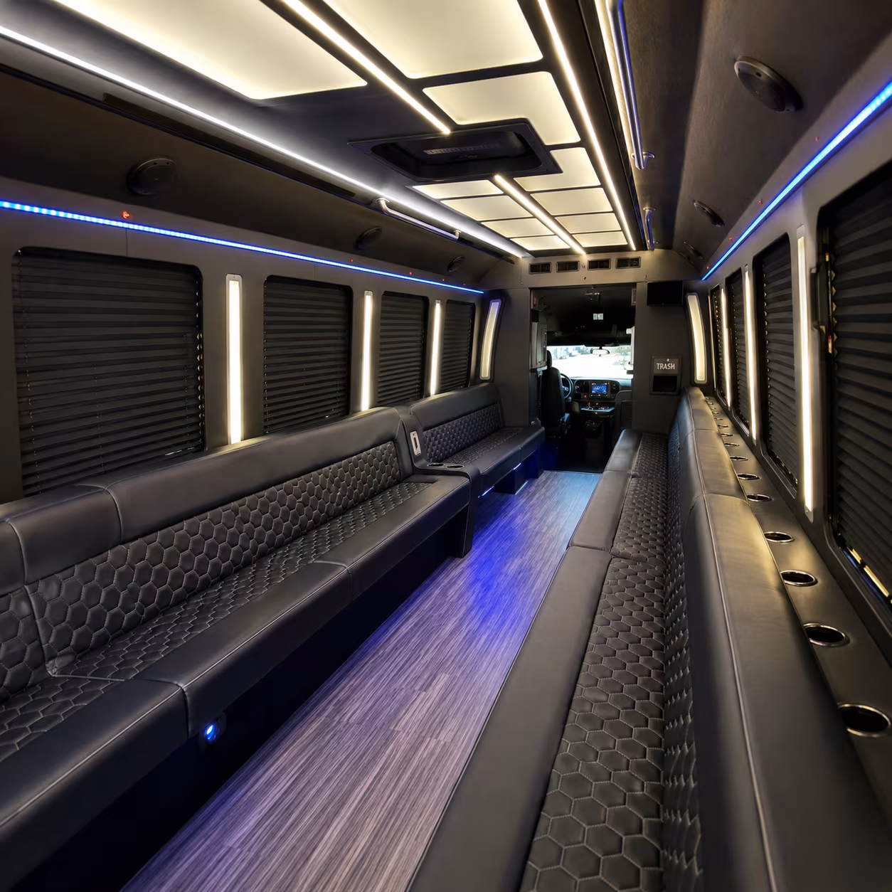 palm coast party bus rental interior